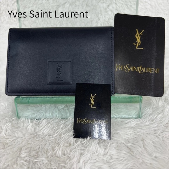 Yves Saint Laurent Midnight Blue Leather Wallet - Picture 1 of 9